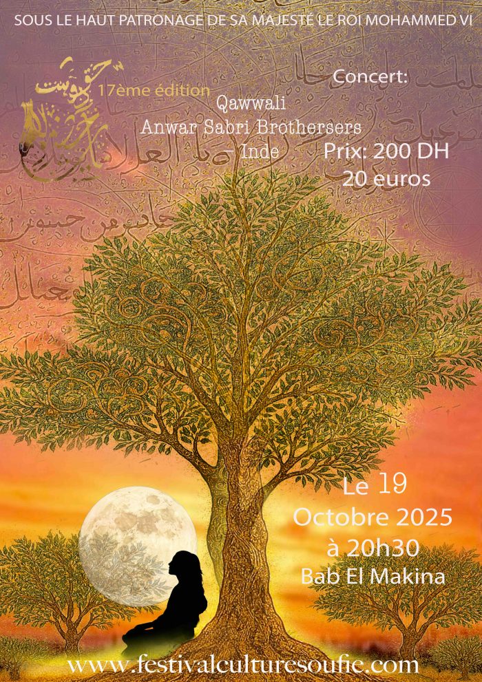 Concert du dimanche 19 octobre à 20h30  : Qawwali, " Anwar Sabri Brothers", dirigé par Anwar Sabri, (Inde), Bab El Makina
